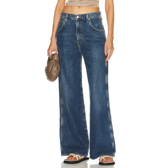 Agolde Magda Denim Carpenter in Darkness - Picture 3 of 13